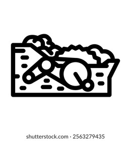 cotton gin industry line icon vector. cotton gin industry sign. isolated contour symbol black illustration