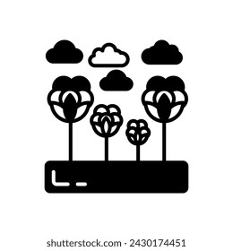 Cotton Ginning icon in vector. Logotype
