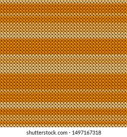 Cotton horizontal stripes knit texture geometric vector seamless. Plaid hosiery textile print. Classic warm seamless knitted pattern. Handicraft backdrop.