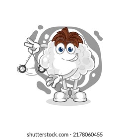 the cotton hypnotizing cartoon. cartoon mascot vector