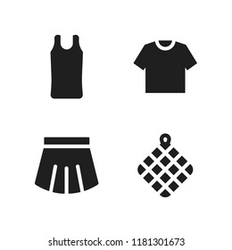 cotton icon. 4 cotton vector icons set. shirt, sport shirt and towel icons for web and design about cotton theme