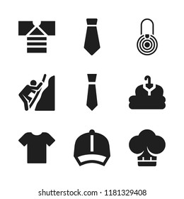 cotton icon. 9 cotton vector icons set. shirt, bag and clothing icons for web and design about cotton theme