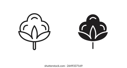 Cotton icon Design Illustrations. editable web icons