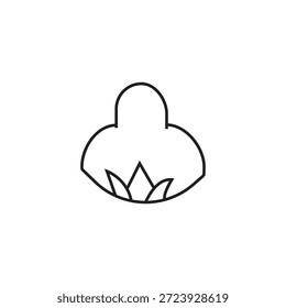 Icono de algodón Ilustración Elemento Diseño