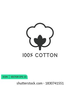 Cotton Icon Illustration Simple Design Element Stock Vector (Royalty ...
