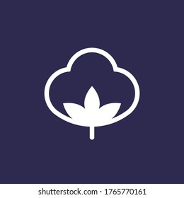 cotton icon or sign, vector