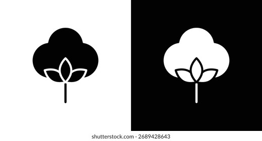 Baumwollsymbol einfache Illustration in flachem Design