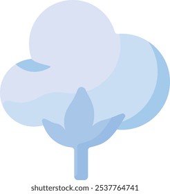 Icono de algodón Elemento suave Vector orgánico