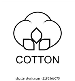 Cotton Icon Cotton Symbol Linear Style Stock Vector (Royalty Free ...