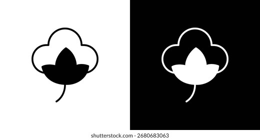 Símbolo de icono de algodón. diseño simple editable.
