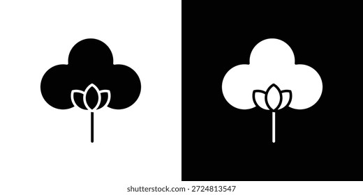Símbolo de icono de algodón. Diseño simple y plano para y App
