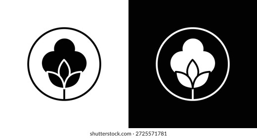 Icono de algodón en estilo lineal delgado de estilo de moda.