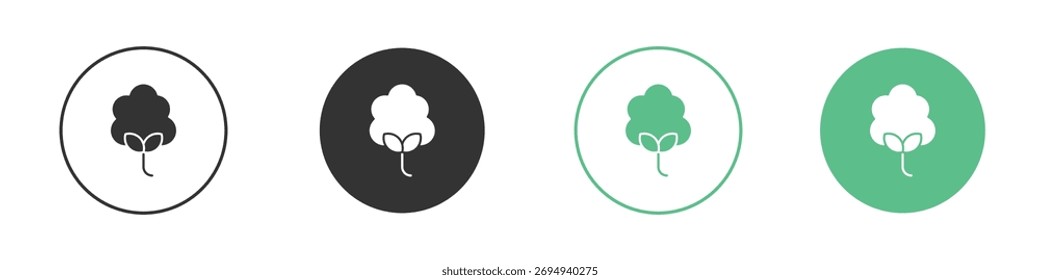 Cotton icon vector, filled flat sign, solid pictogram