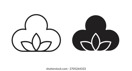 Elemento de diseño aislado de Vector de icono de algodón. EPS10