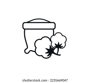 cotton icon vector. isolated on white background.
