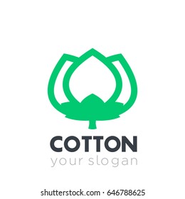 cotton icon, vector logo element