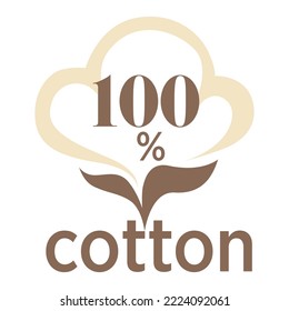 Cotton isolated icons pure and organic product vector