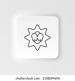 Cotton label, cotton quality icon. Simple element illustration natural concept. Cotton label, cotton quality icon. Neumorphic style vector icon