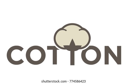 Cotton labels or logo for pure 100 percent natural cotton textile tag