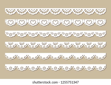 cotton lace fabric border, decorative vintage ornament