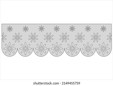 cotton lace hand drawn design vector