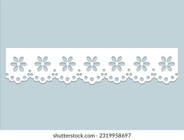 cotton lace scallop design vector