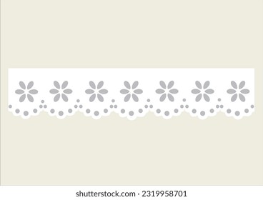 vector de diseño de vieira de encaje de algodón