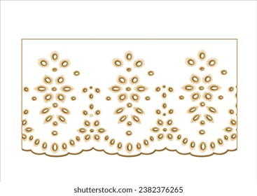 cotton lace vetor hand drawn  vintage lace vector