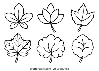 Cotton Leaf Line Art Simple Drawing for Nature Inspired Artwork  