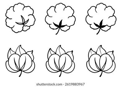Algodão Folha Linha Arte Desenho Simples para a Natureza Inspirado Arte  