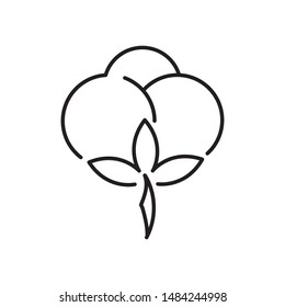 cotton line icon. outline vector illustration of cotton