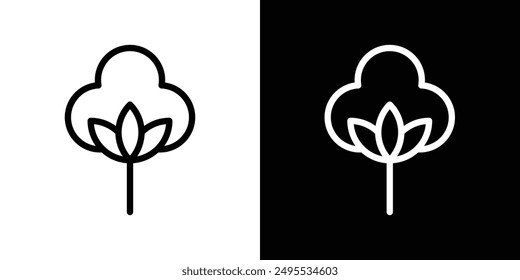 Cotton line icon vector illustration set.