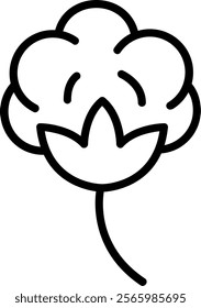 Cotton Line Vector Icon Design