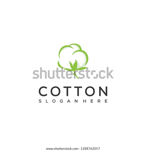 Cotton Logo Design Stock Vector (Royalty Free) 1288762057