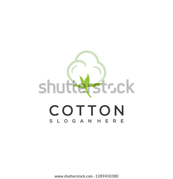Cotton Logo Design Stock Vector (Royalty Free) 1289450380