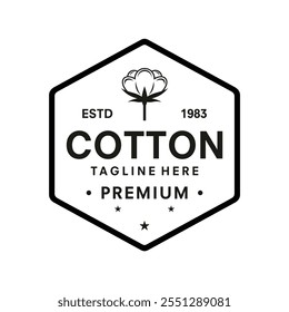 cotton logo design template vector illustration