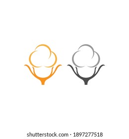 Cotton logo icon illustration vector design template