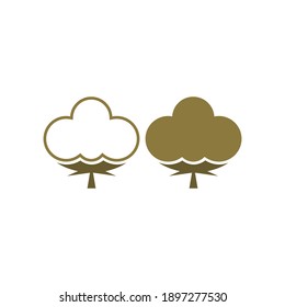 Cotton logo icon illustration vector design template