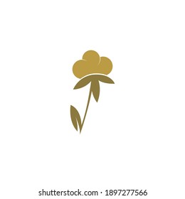 Plantilla de diseño vectorial de ilustración de icono de algodón