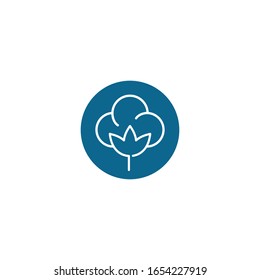 Diseño vectorial de la ilustración del logotipo de algodón
