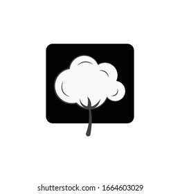 Diseño vectorial de la ilustración del logotipo de algodón