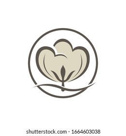 Diseño vectorial de la ilustración del logotipo de algodón
