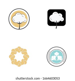 Design der Vektorillustration für Baumwolllogo
