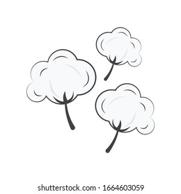 Diseño vectorial de la ilustración del logotipo de algodón