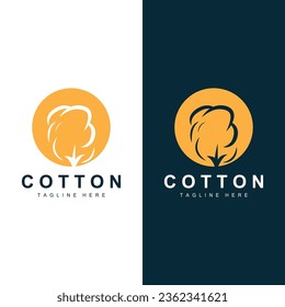 Cotton Logo Plant Design Vector Templet Symbol