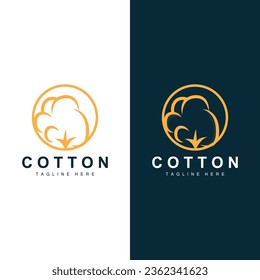 Cotton Logo Plant Design Vector Templet Symbol