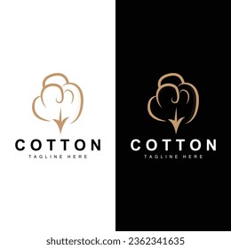 Cotton Logo Plant Design Vector Templet Symbol