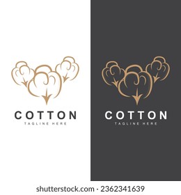 Cotton Logo Plant Design Vector Templet Symbol