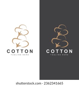 Cotton Logo Plant Design Vector Templet Symbol