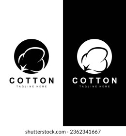 Cotton Logo Plant Design Vector Templet Symbol